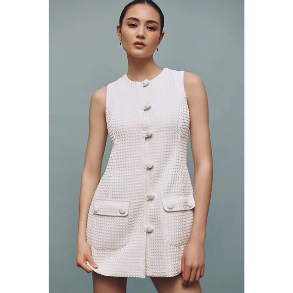 Cynthia Rowley Dresses & Skirts - NWT Cynthia Rowley Sleeveless Button Front Shift Mini Dress White M